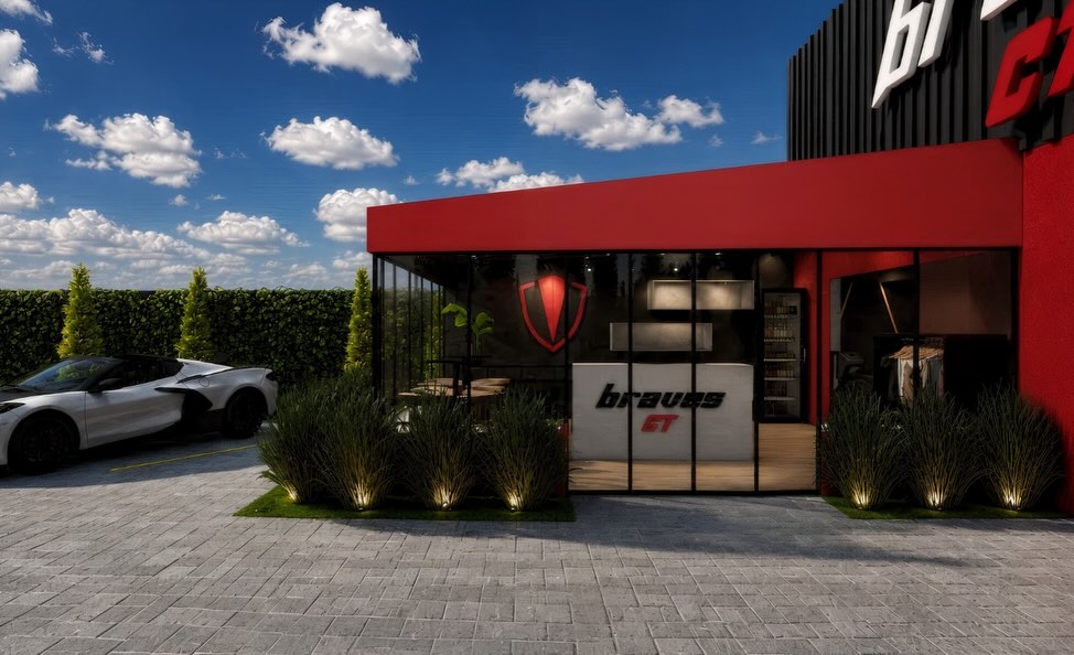 Recepção e fachada interna da BRAVES São José dos Pinhais